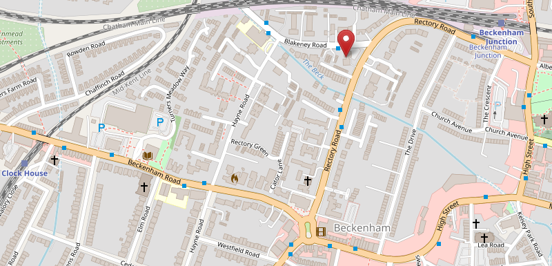 Location of Bouverie Lodge, Beckenham BR3 1TU
